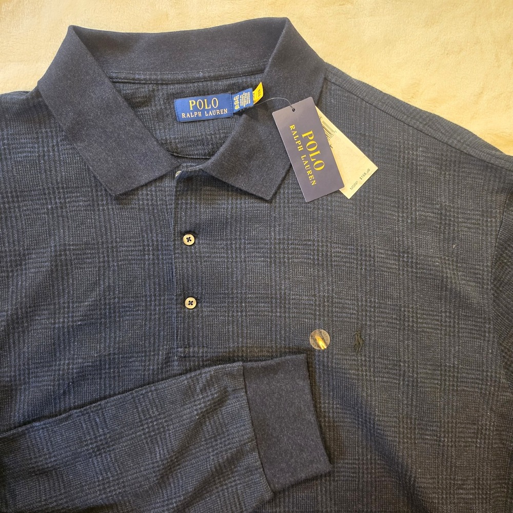 POLO RALPH LAUREN Mens 4XLT Blue Glen Plaid Long Sleeve Shirt NWT! - $168